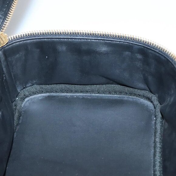 CHANEL Vanity Pouch Patent leather Black Gold CC - Picture 14 of 15